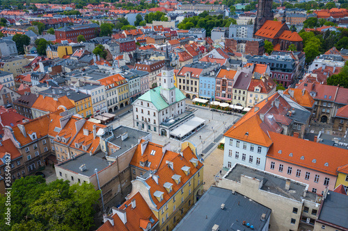 Aerial view of old town of Gliwice. Silesia  Poland.