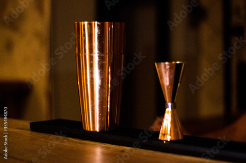 bronze cocktail shaker