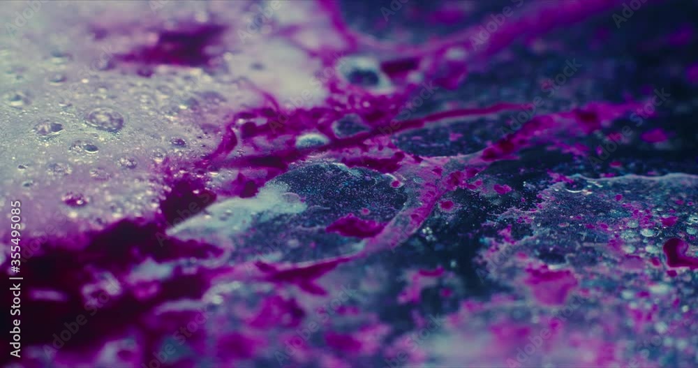 Colourful, organic, liquids macro shots buzzing and flowing Colourful, organic, liquids macro shots buzzing and flowing