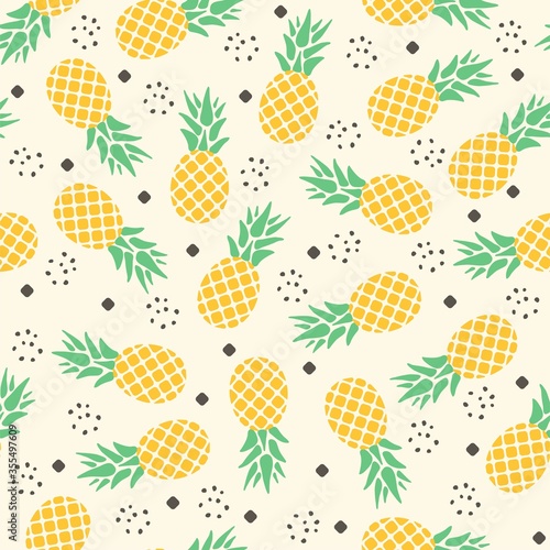 vector seamless pineapple pattern