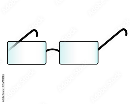 Glasses - vector multicolored element. Glasses pictogram or sign for the corporate identity of an optometrist or optician.