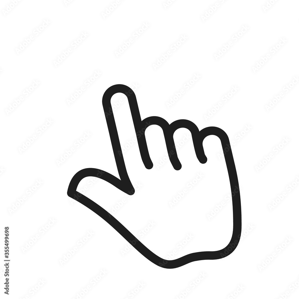 Hand Touch icon vector. Touch icon vector Hand Touch icon vector. Touch icon vector