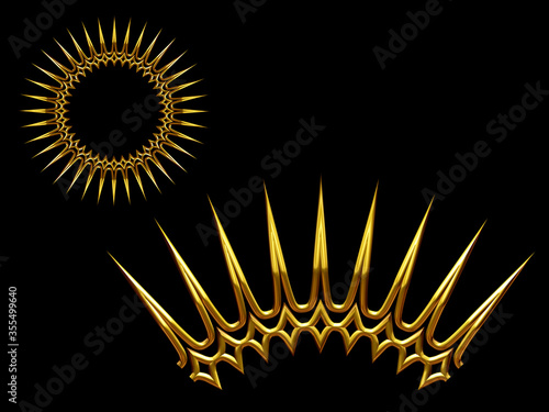 Ornament. Curved segment with fourty-five degree angle, combinable with a straight or ninety degree version, which can be found with the search term shine