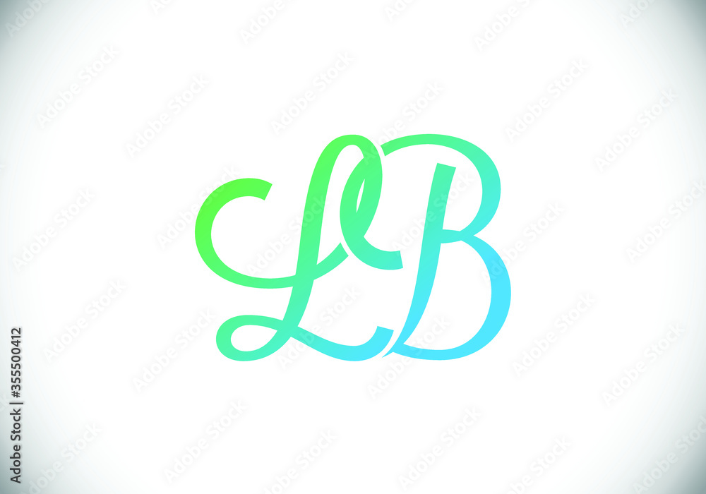 Obraz premium Initial Monogram Letter LB Logo Design Vector Template. L B Letter Logo Design 