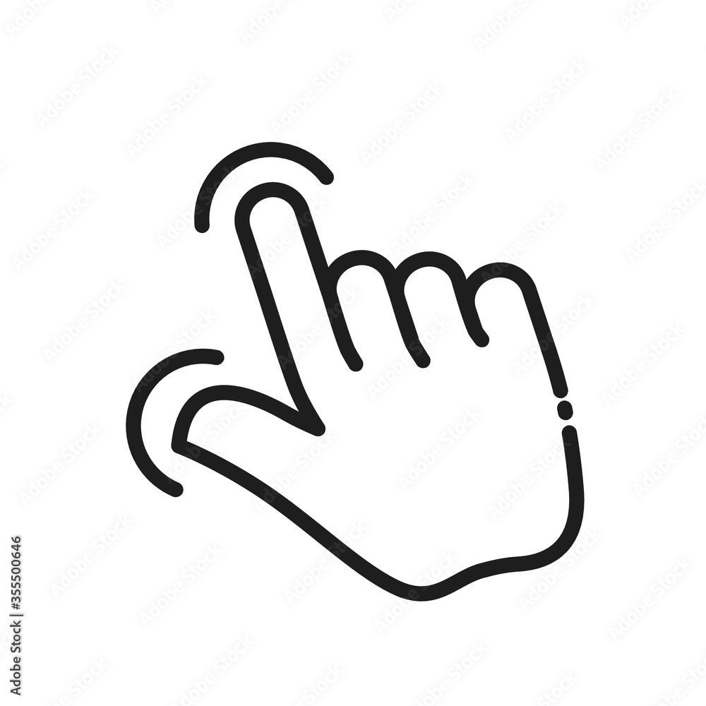 Fototapeta premium Hand Touch icon vector. Touch icon vector