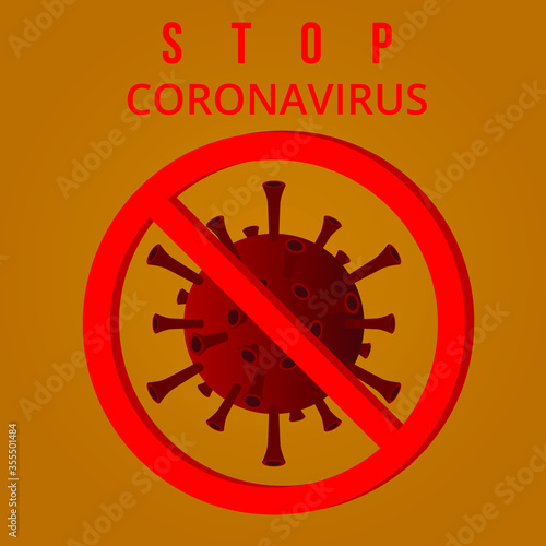 stop corona virus or covid 19 vector background design