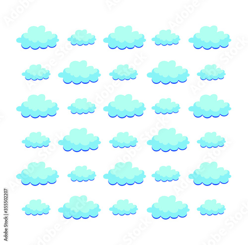 Clouds, sky vector texture, eps 10