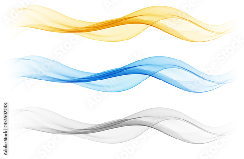 Abstract color waves Set Wave flowing Liquid wave Vector eps10