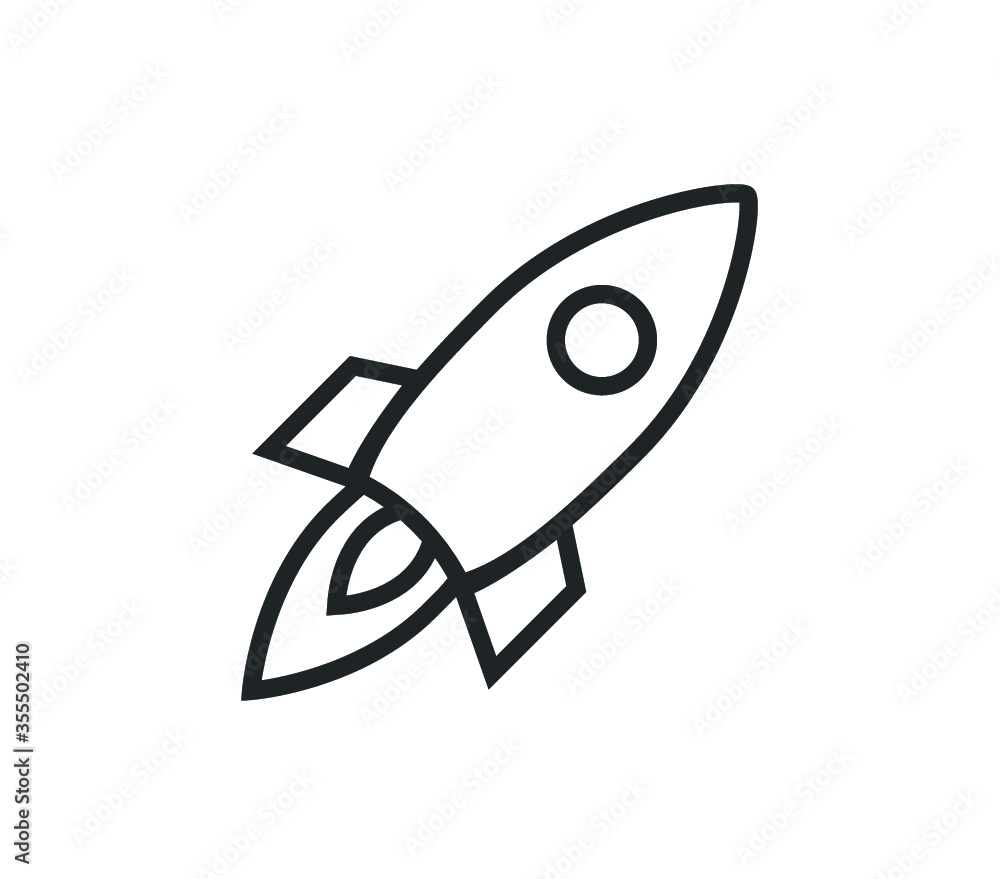 Rocket icon. Vector space rocket illustration. Rocket icon. Vector space rocket illustration.