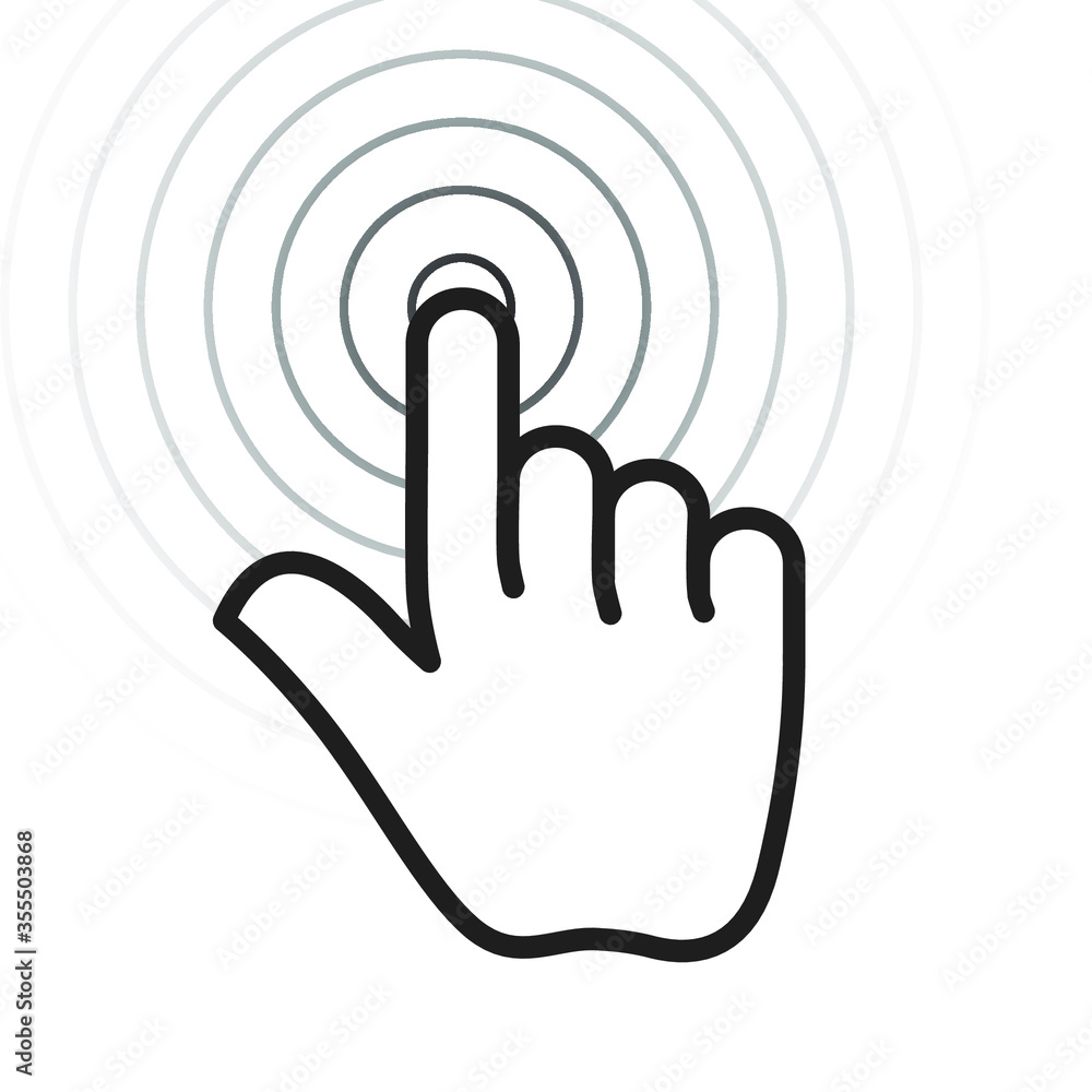 Hand Touch icon vector. Touch icon vector Hand Touch icon vector. Touch icon vector