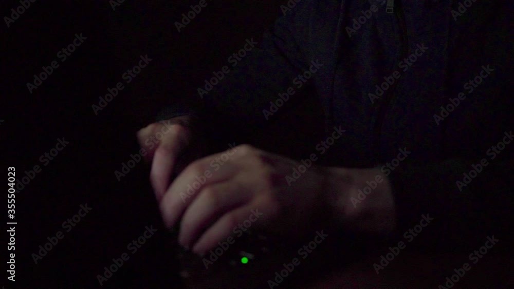 Projected Coding Numbers Portrait of Software Developer Hacker wearing Glasses Working on ...