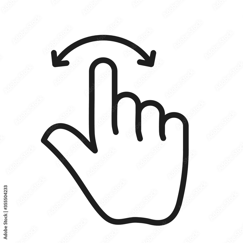 Hand Touch icon vector. Touch icon vector Hand Touch icon vector. Touch icon vector
