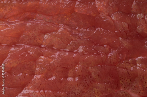 Tablou pe pânză The texture of raw red meat close-up