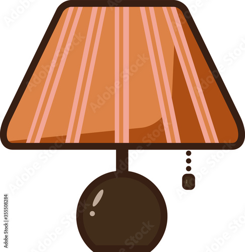 vector icon table lamp flat style