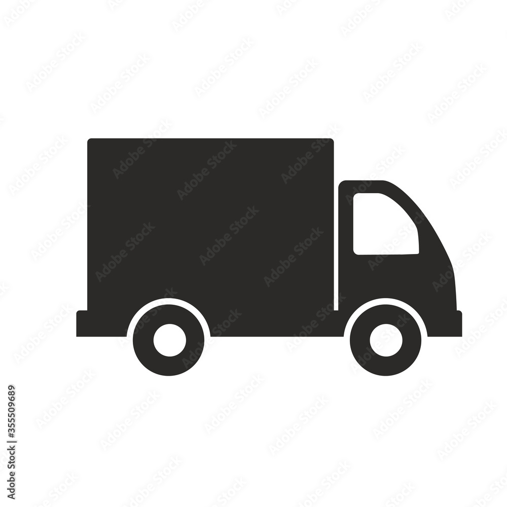 Truck black icon. Isolated vector Truck black icon. Isolated vector