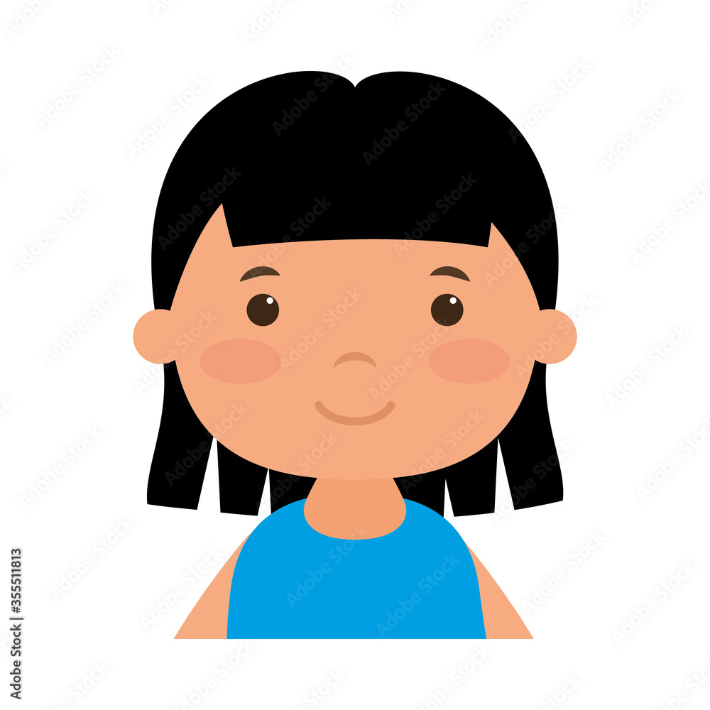 Isolated girl cartoon vector design Isolated girl cartoon vector design