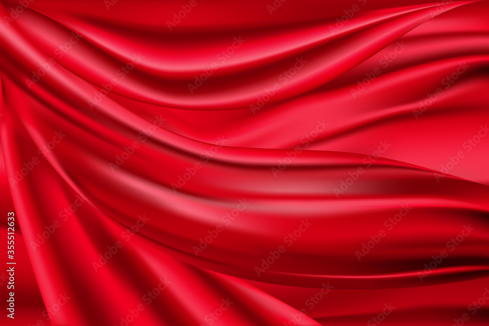 Abstract texture of a red satin fabric. Artistic background. Silk surface Abstract texture of a red satin fabric. Artistic background. Silk surface