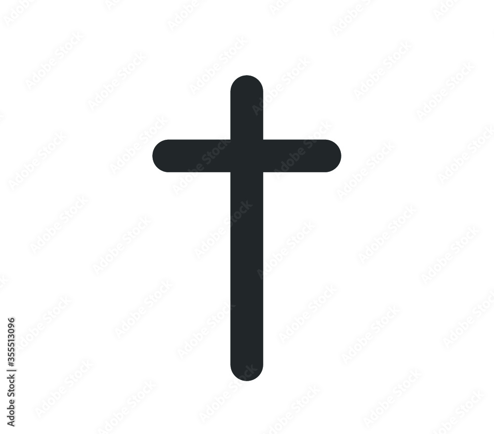 Church cross icon. Religion cross. Cross icon. Christian cross vector illustration. 