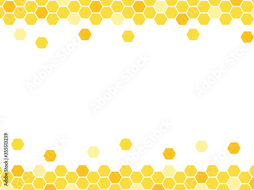 Abstract texture hexagon cell signs vector illustration background. Honeycomb bees hive cells pattern sign. Funny bee honey shapes vector icons for banner, card or wallpaper. 