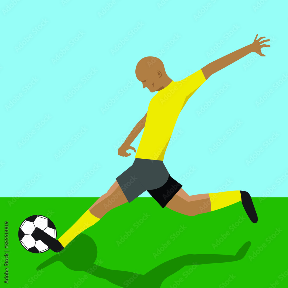 football or soccer player, vector illustration football or soccer player, vector illustration