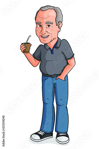 Anciano Hombre con mate