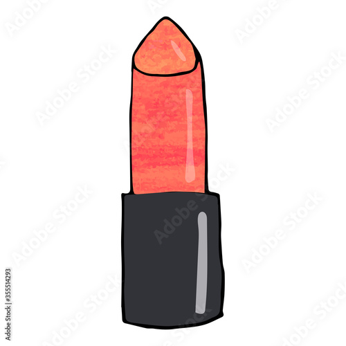 vector illustration painted lipstick