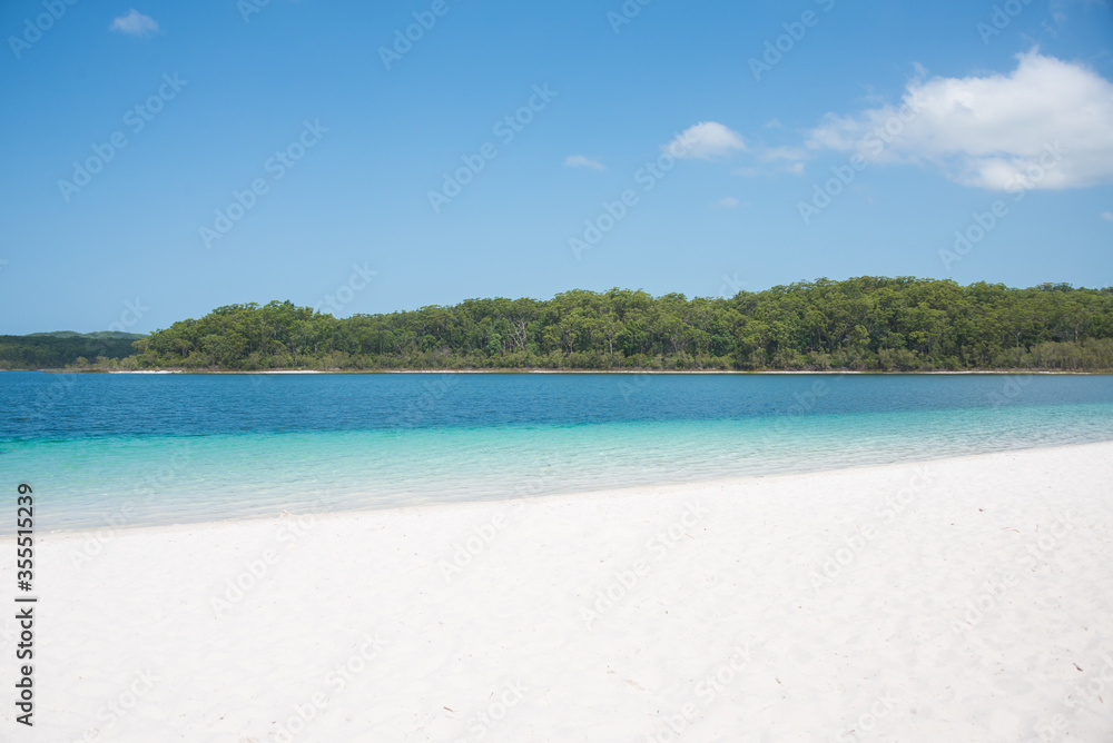 Lake Mckenzie is one of the most visited natural sites in Australia. It is famous for it's turquoise water and pure white sand. Lake Mckenzie is one of the most visited natural sites in Australia. It is famous for it's turquoise water and pure white sand.