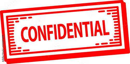 confidential rubber stamp, vector illustration