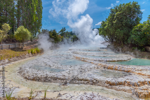 Foto Geyser at Wairakei Terraces in New Zealand