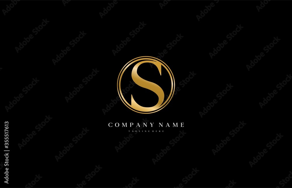 S Letter Luxury Circle Logo Design Template