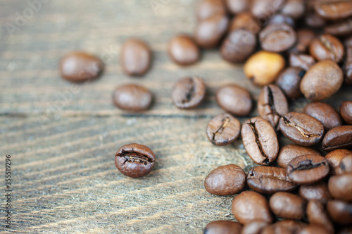 Background of roasted coffee beans