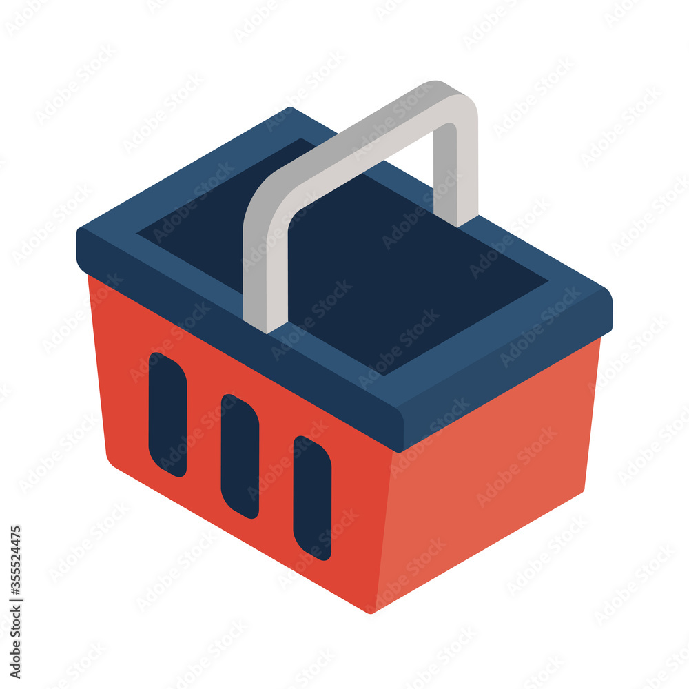 shopping basket isometric style icon vector design shopping basket isometric style icon vector design