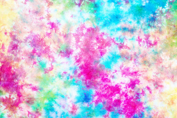 tie dye pattern hand dyed on cotton fabric abstract texture background.