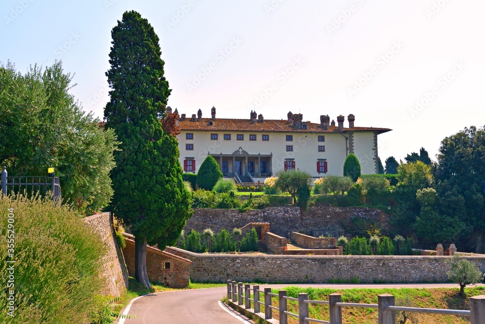 Medicean villa of the fifteenth century located in front of the medieval village of Artimino in the Tuscan city of Prato in Italy, recognized as a UNESCO World Heritage Site