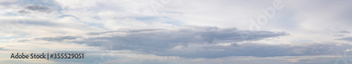 Fototapeta Naklejka Na Ścianę i Meble -  Panorama of the sky with gray clouds in cloudy weather
