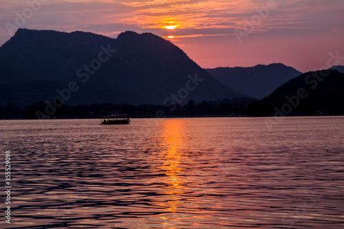 Fateh Sagar lake during Sunset