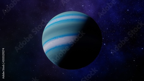 Fototapeta Naklejka Na Ścianę i Meble -  blue giant planet in space