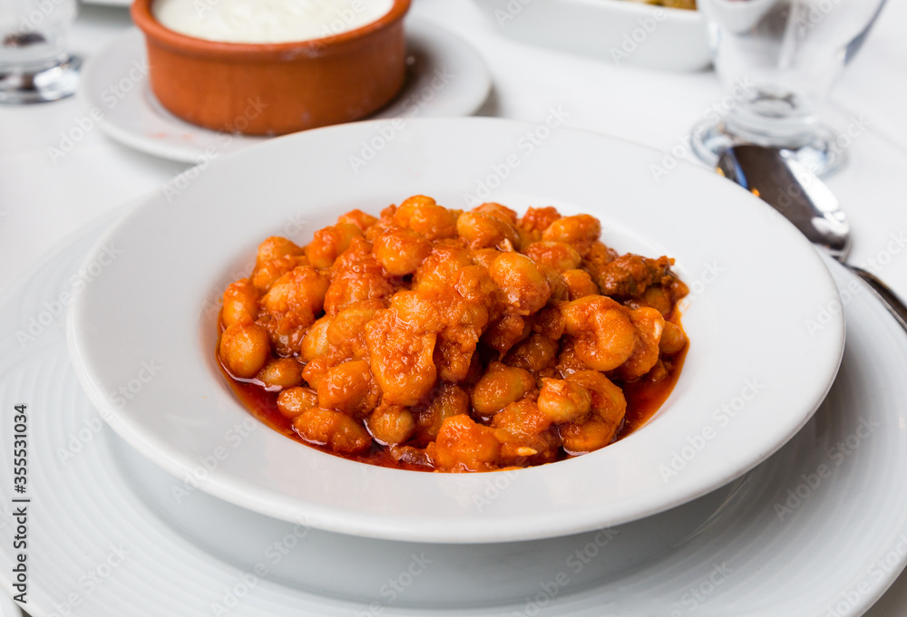 Bean meal on table Bean meal on table