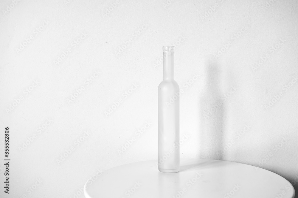 bottle of glass on the table bottle of glass on the table