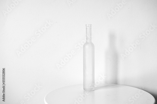 bottle of glass on the table