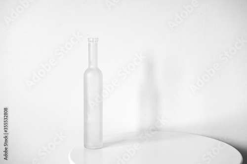 empty bottle on white background