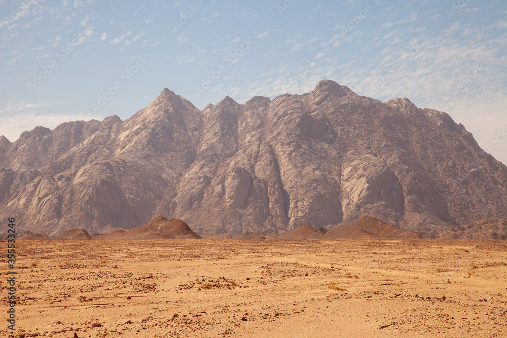 mountains in the desert near the city of Hurghada