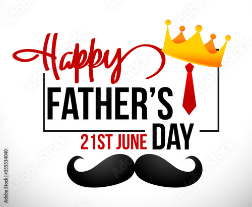 Happy Father’s Day  21 june Poster or banner greeting card. Vector illustration.