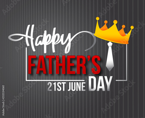 Happy Father’s Day  21 june Poster or banner greeting card. Vector illustration.