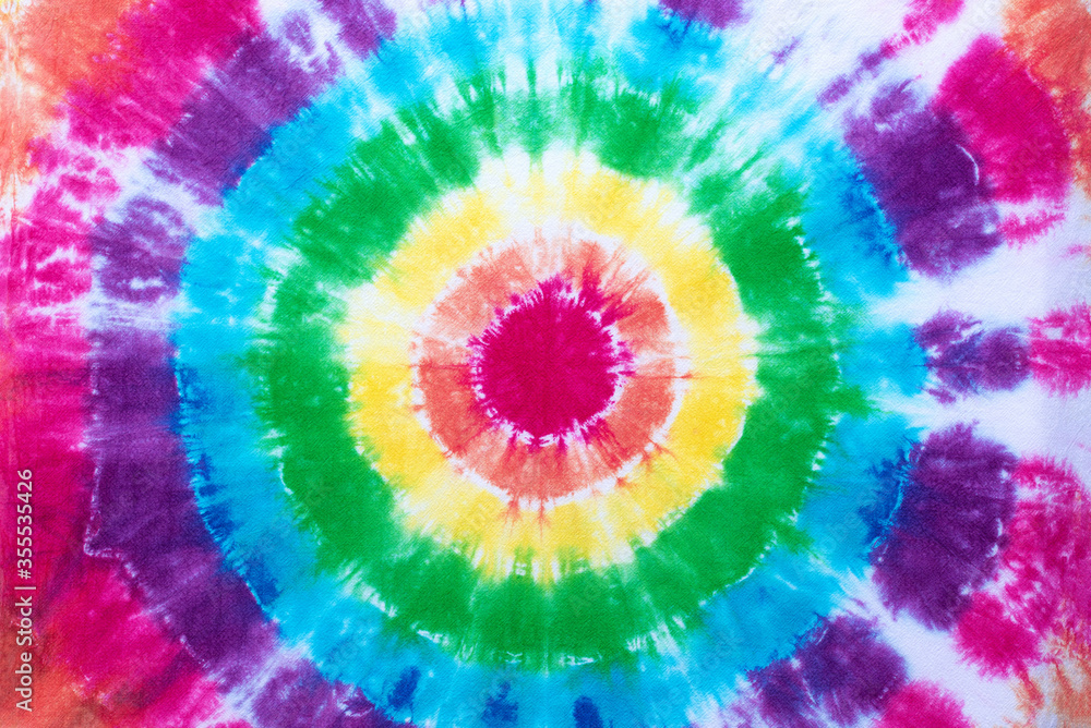 tie dye pattern hand dyed on cotton fabric abstract texture background. - obrazy, fototapety, plakaty 