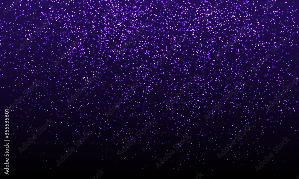 Purple Confetti. Gold Glitter Particles. Vector Purple Confetti. Gold Glitter Particles. Vector