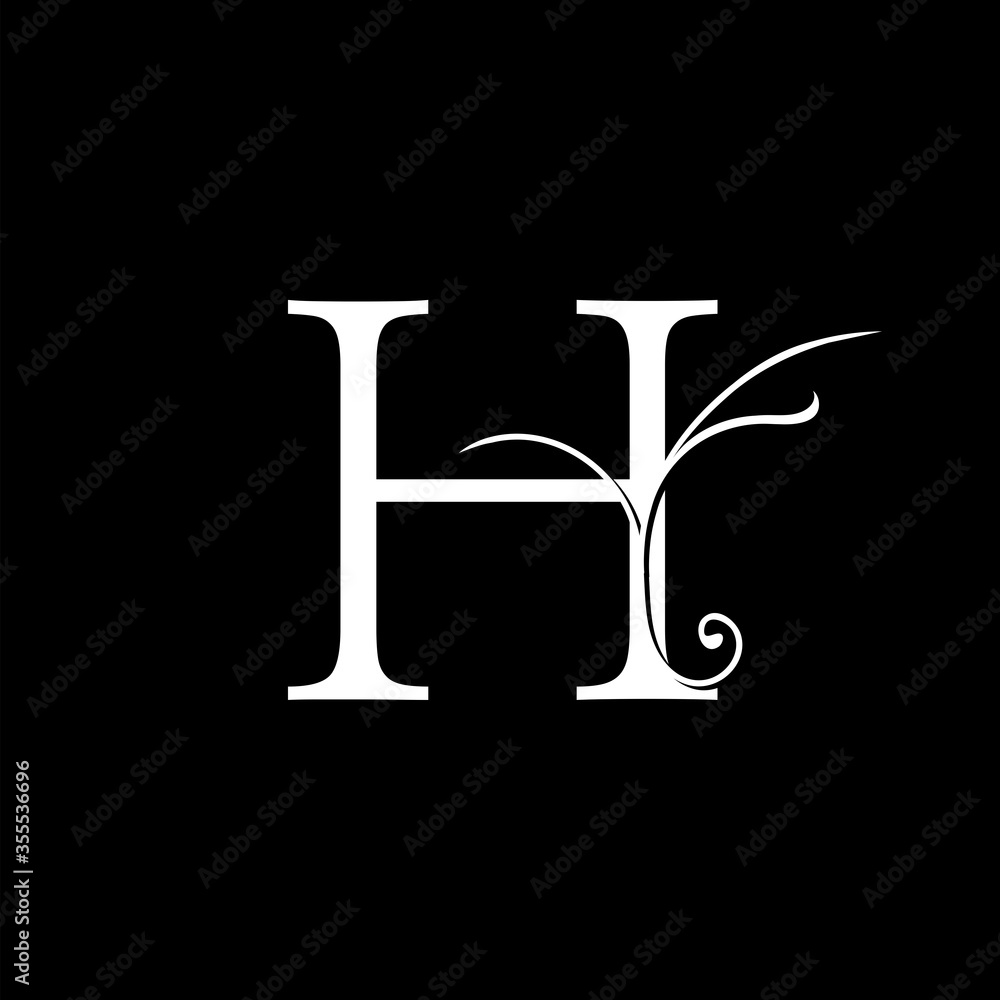 Minimalist Initial H letter Luxury Logo Design, vector decoration monogram alphabet font initial in art simple floral style. Minimalist Initial H letter Luxury Logo Design, vector decoration monogram alphabet font initial in art simple floral style.