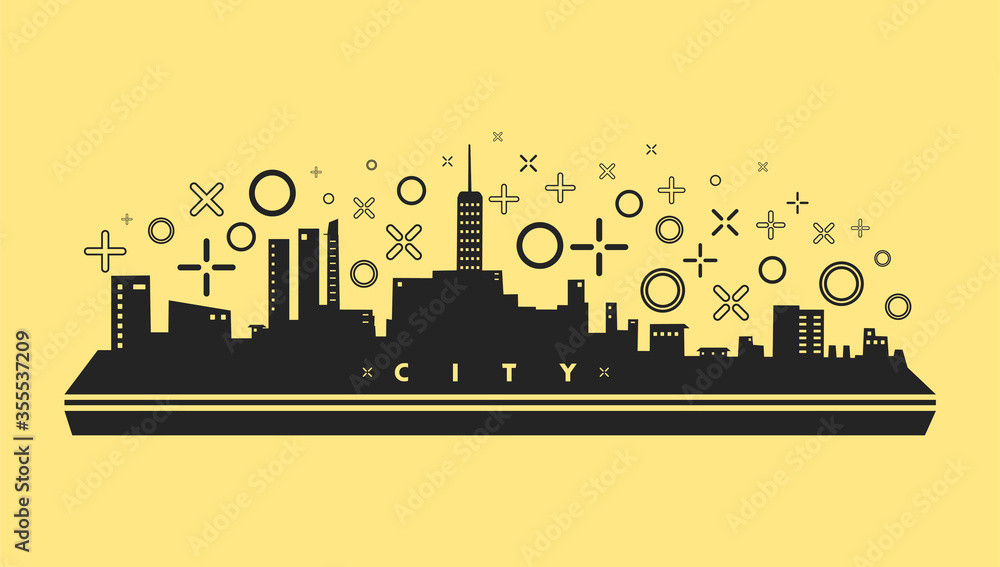 Naklejka premium Design of urban city illustration