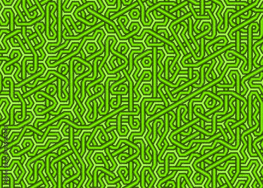 Fototapeta premium Colour Hexagon Tile Connection art background design illustration