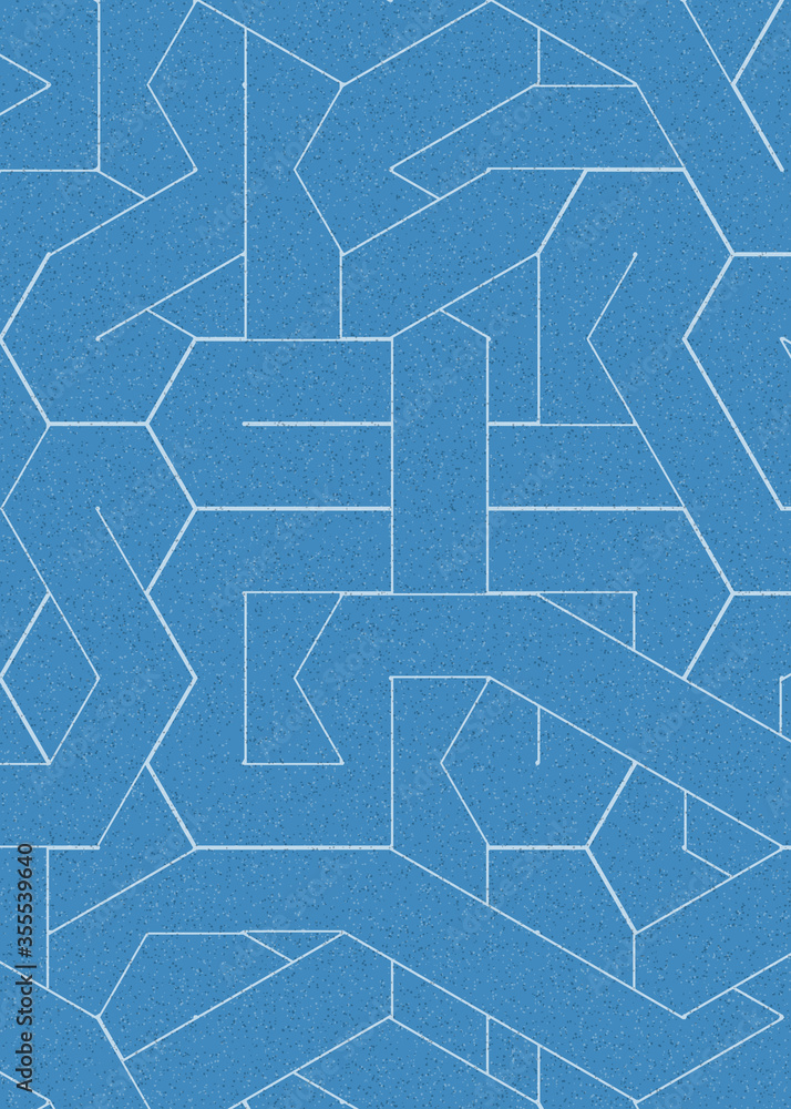 Fototapeta premium Colour Hexagon Tile Connection art background design illustration